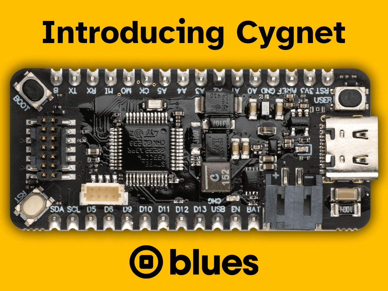 Introducing Cygnet - The New STM32 Feather MCU from Blues banner